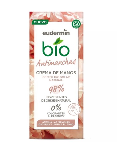 Eudermin Crema Manos Bio Antimanchas 0% Colorantes - Hidratación Natural