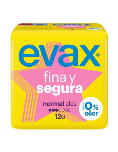 Paquete compresas Evax Fina y Segura 12 unidades