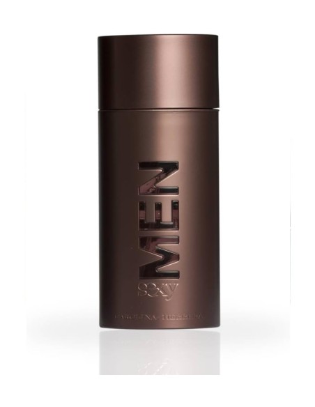 Elegante envase cilíndrico metálico del perfume masculino Carolina Herrera 212 Sexy Men