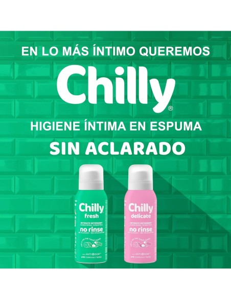 Espuma Higiene Íntima No Rinse Chilly Delicado Sin Aclarado 100 ml - Frescura Duradera