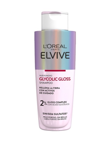 Compra Elvive Glycolic Gloss Champú Rellenador 200 ml - Para Cabello Poroso y Sin Brillo