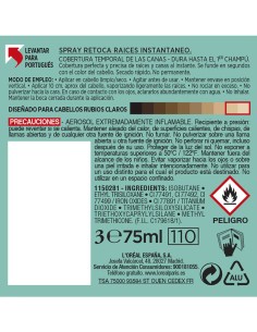 Spray retoca raices Loreal Magic Retouch tono 5 rubio claro envase verde agua 2