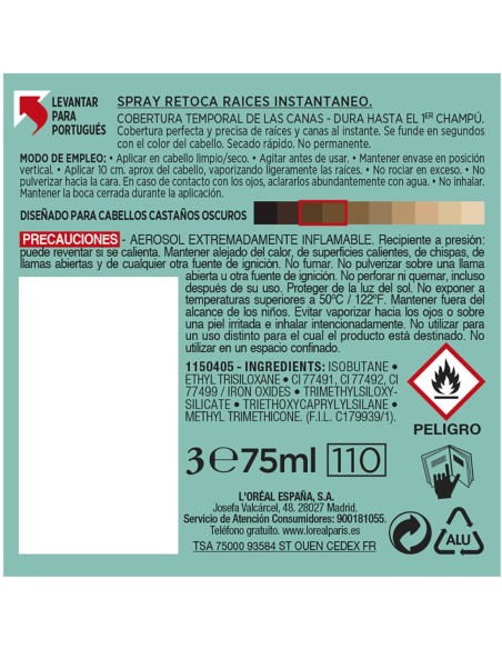L'Oréal Magic Retouch Castaño Oscuro 75 ml