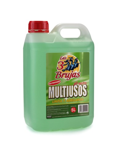 Las 3 Brujas Multiusos Profesional 5L con pH neutro para limpieza diaria sin aclarado.