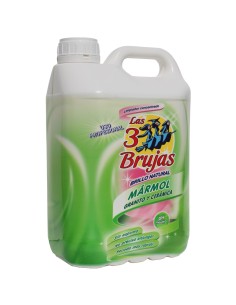 Las 3 Brujas Limpiador Concentrado Verde 5L para mármol, granito y cerámica