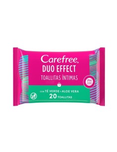 Carefree Toallitas Íntimas Té y Aloe 20 Uds