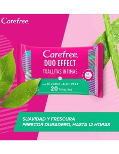 Carefree Toallitas Íntimas Té y Aloe 20 Uds 2