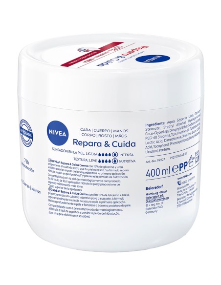 Nivea Repara & Cuida Glicerina + Urea Crema Corporal 400ml