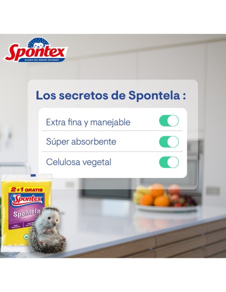 Pack Ahorro Bayetas Spontex Spontela Nº12: 3 Unidades al Precio de 2