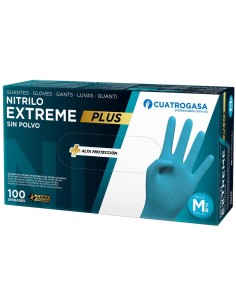 Guantes Nitrilo Azul 100ud Extreme Plus 8 Mediana Desechables 2