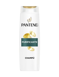 Pantene Champú Purificante 325 ml para limpieza profunda del cabello graso