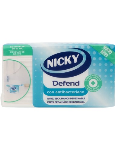 Nicky Defend Papel Secamanos Antibacteriano 100 Uds