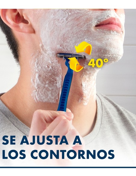 Gillette Blue 3 5 unidades, con mango ergonómico y banda lubricante para mayor suavidad