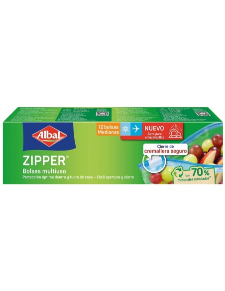 Albal Bolsa Congelación Zipper Mediana 1 L 12 Uds