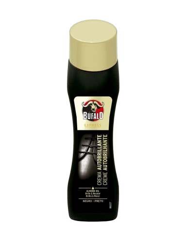 Vista frontal del producto Búfalo Express Crema Autobrillante Negra para calzado de piel lisa.