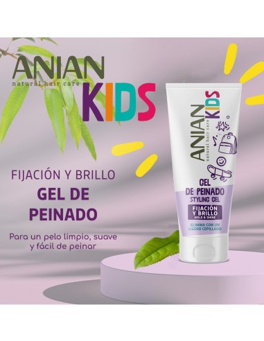 Anián Gel de Peinado Kids 250 ml | Fijación suave sin residuos