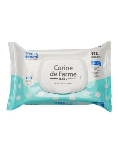 Corine de Farme Toallitas Bebé Fresh & Natural 70 uds