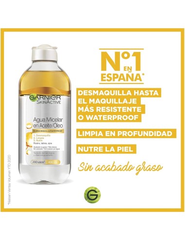 Garnier Agua Micelar en Aceite 100 ml formato viaje