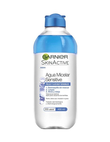 Garnier Agua Micelar Bifásica 400 ml piel y ojos sensibles