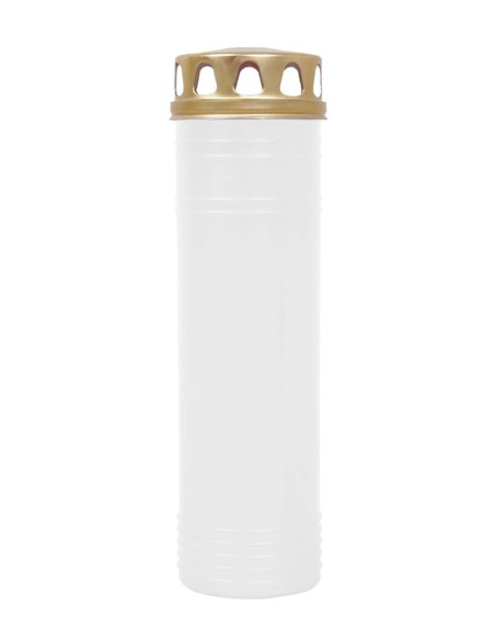 Velador 7 Días Blanco con Tapa - Uso Exterior