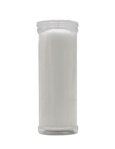 Velador extra blanco de 14 cm de altura para altares.