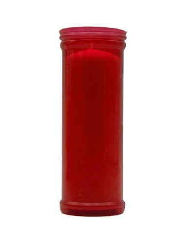 Velador extra rojo de 14 cm de altura para cementerios.