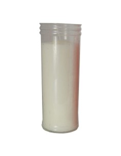 Velador Gordo Blanco 16 cm - Combustión Prolongada