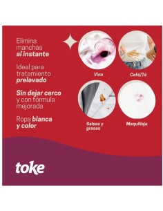Toke Quitamanchas en Seco 2 en 1 Spray 200 ml para eliminar manchas y olores sin agua. 2