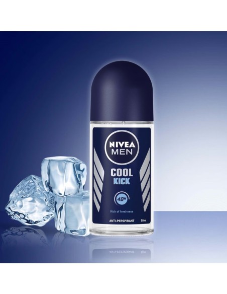 Desodorante Nivea Men Cool Kick Roll-on 50 ml | Protección 48h
