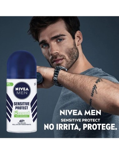 Desodorante Nivea Roll-on Sensitive Protect 50 ml | Sin Alcohol