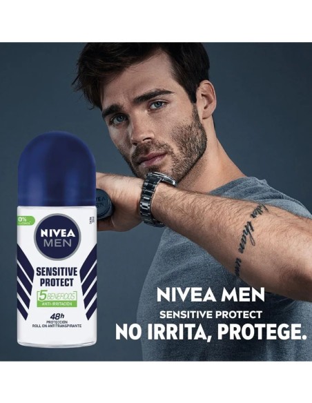 Desodorante Nivea Roll-on Sensitive Protect 50 ml | Sin Alcohol