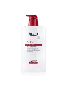 Gel de baño Eucerin pH5 de 1 litro con dosificador para piel seca y sensible