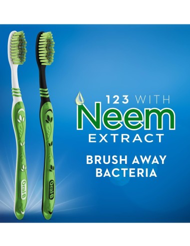 CEPILLO DENTAL ORAL-B 1.2.3 EXTRACT NEEM DUREZA MEDIA