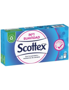 Scottex Pañuelos de Papel Bolsillo 8 uds - Suaves y Resistentes