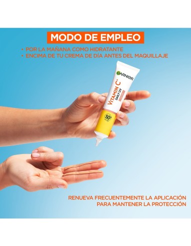 Garnier Vitamina C Fluido Antimanchas Glow SPF50+ 40 ml