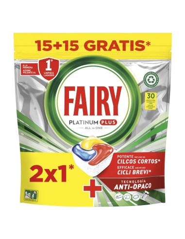 FAIRY CAPSULAS LAVAVAJILLAS PLATINUM PLUS 15+15 UDS