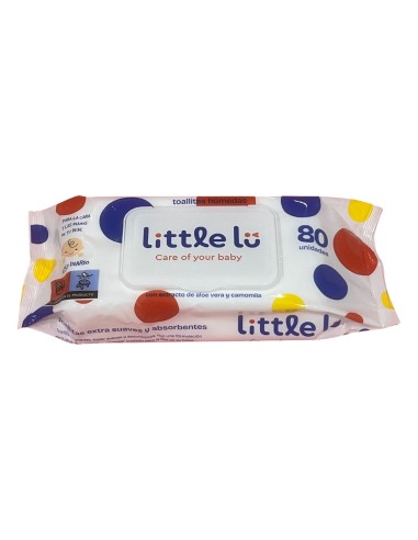 ittle Lu Toallitas Bebé 80 uds con Tapa Clic