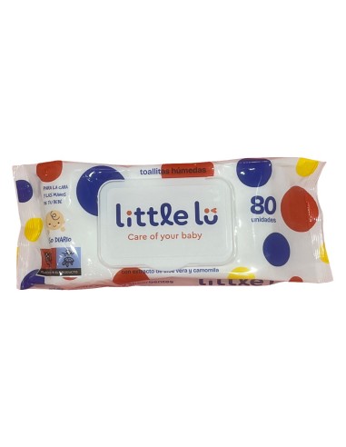ittle Lu Toallitas Bebé 80 uds con Tapa Clic