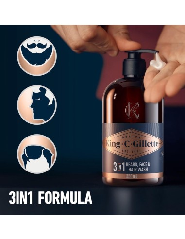 King C. Gillette Perfect Style Kit recortadora + gel limpiador