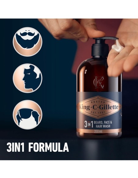 King C. Gillette Perfect Style Kit recortadora + gel limpiador