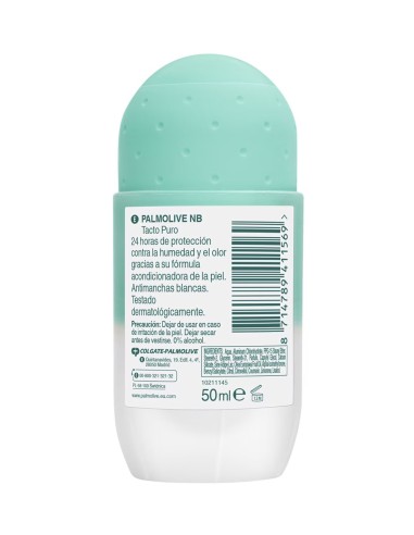 Desodorante Palmolive Tacto Puro Classic Roll-on 24h con Extracto de Leche
