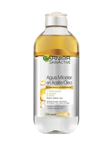 Garnier Agua Micelar con Aceite 400 ml - Desmaquillante nutritivo