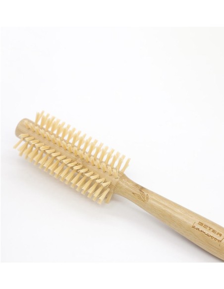 Cepillo Redondo Bambú Cerdas Nylon para Moldeado