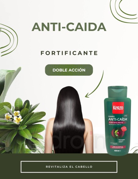 Champú Anti-Caída Kerzo Fortificante para Cabello Normal, 400 ml