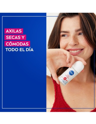 Desodorante Nivea Dry Comfort Roll-On 50 ml, sin alcohol y cuidado suave para la piel