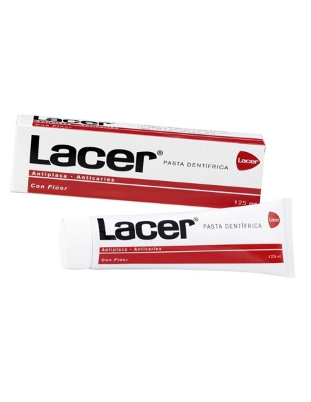 Crema dental Lacer remineralizante con flúor para el cepillado diario