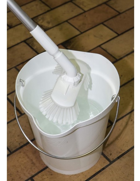 Cubo Vikan 12L con boca antigoteo y mango de acero