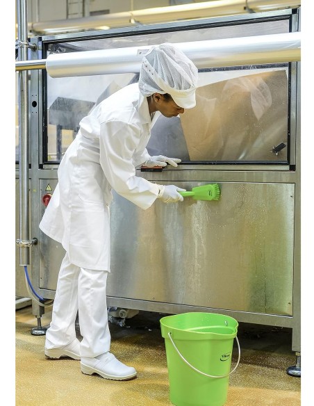 Cubo Vikan 12L con boca antigoteo y mango de acero