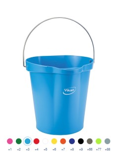 Cubo Vikan 12L con boca antigoteo y mango de acero