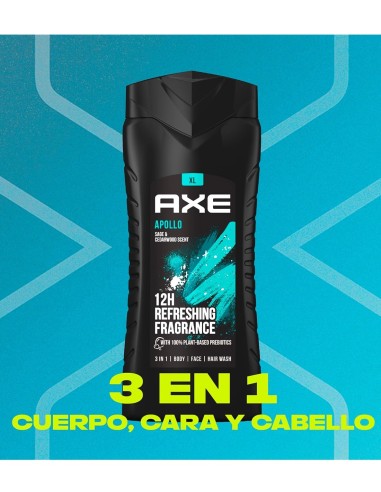 Axe Gel de Ducha Apollo 400 ml  Frescura y aroma duradero